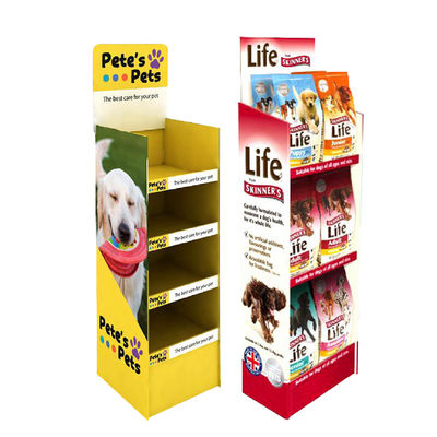 Σκυλιών γατών προϊόντων καθαρό παιχνιδιών ράφι επίδειξης καταστημάτων της Pet στάσεων επίδειξης πατωμάτων παλετών τροφίμων ξύλινο μισό