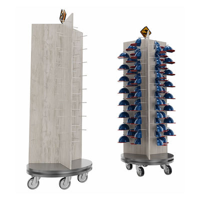 ποιότητας  Three Sided Rotating Display Stand Cap Display Stand With Customized Logo Εργοστάσιο